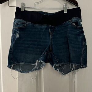 Old Navy Dark Blue Maternity Denim Jean Shorts